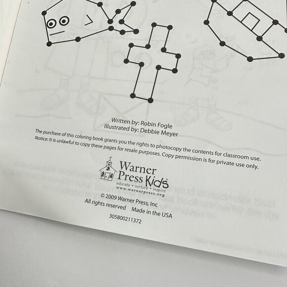 2/$6 My Favorite Bible Stories Dot-to-Dot Coloring Book-Ages 2-5 - Picture 2 of 11